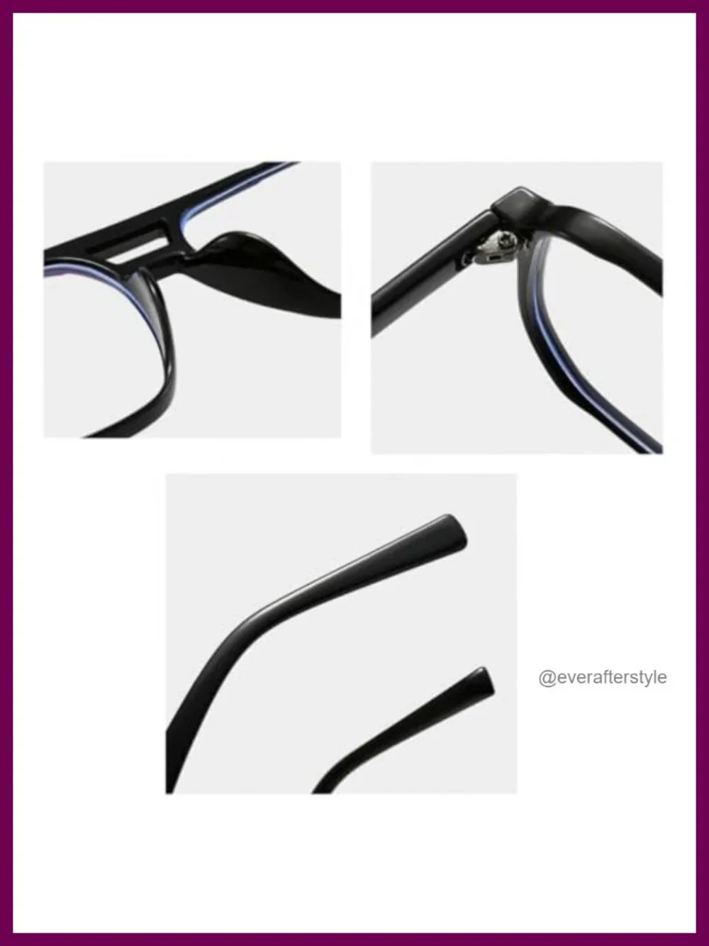 4 Pcs Retro Square Aviator Sunglasses Oversized Blue Light Blocking Eyeglasses